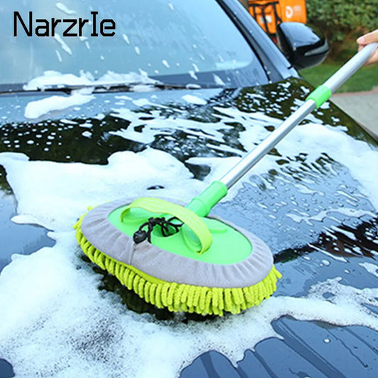Easy to use Car Cleaning Brush Detailing Adjustable Super absorbent Car Wash Brush Telescoping Long Handle Cleaning Mop Auto Accessories